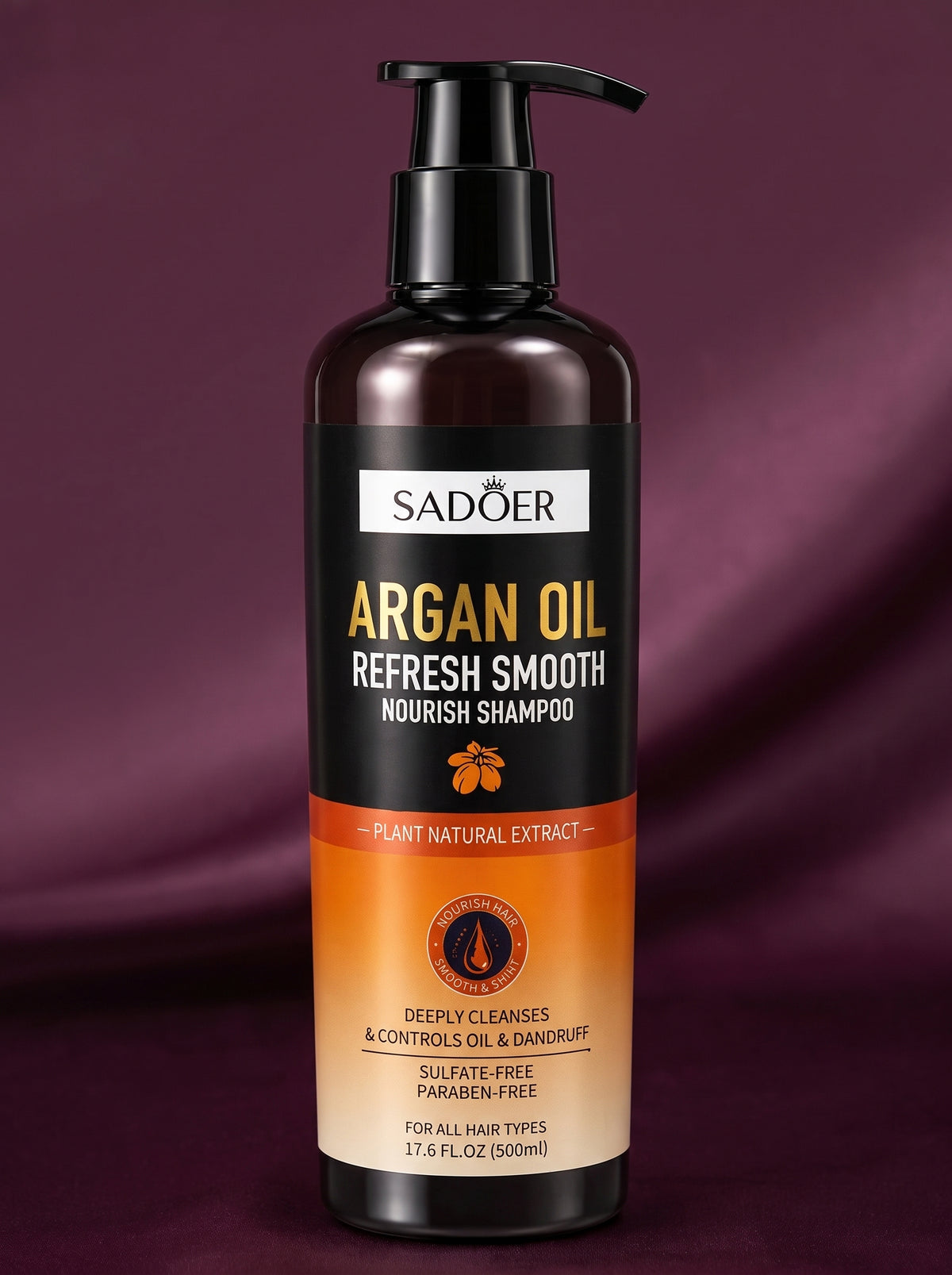 شامبو زيت الأرغان لتنعيم وإنعاش الشعر | SADOER Argan Oil Refresh Smooth Shampoo